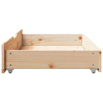 Bettschubladen mit Rollen 2 Stk. 90x55x16 cm Massivholz Kiefer