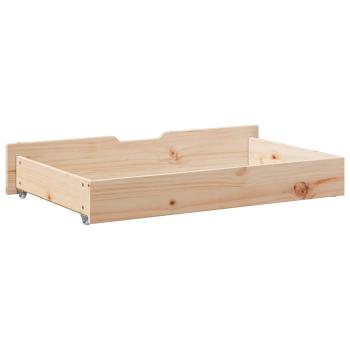 Bettschubladen mit Rollen 2 Stk. 90x55x16 cm Massivholz Kiefer