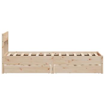 ARDEBO.de - Massivholzbett ohne Matratze 75x190 cm Kiefernholz