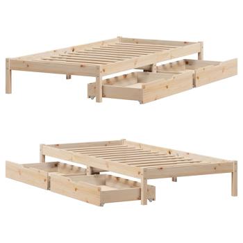 Massivholzbett ohne Matratze 90x190 cm Kiefer