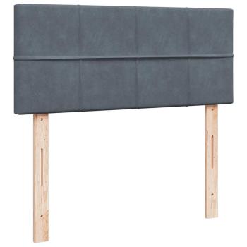 ARDEBO.de - Boxspringbett mit Matratze Dunkelgrau 120x200 cm Samt