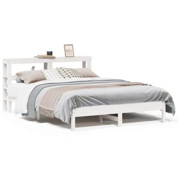 Massivholzbett ohne Matratze Weiß 160x200 Kiefernholz