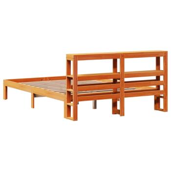 Massivholzbett ohne Matratze Wachsbraun 120x200 cm Kiefernholz