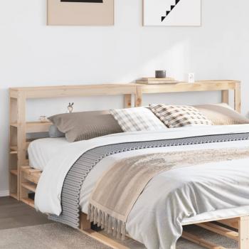ARDEBO.de - Kopfteil mit Ablagen 200 cm Massivholz Kiefer