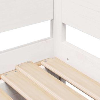 Tagesbett Ausziehbar mit Schubladen ohne Matratze Weiß 90x200cm