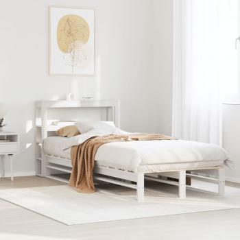 ARDEBO.de - Massivholzbett ohne Matratze Weiß 75x190 cm Kiefernholz