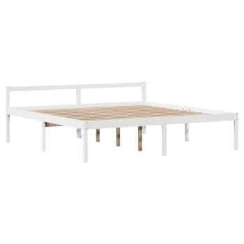 Seniorenbett mit Kopfteil ohne Matratze Weiß 180x200 cm