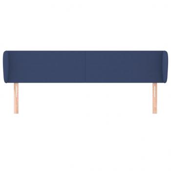 Kopfteil mit Ohren Blau 183x23x78/88 cm Stoff