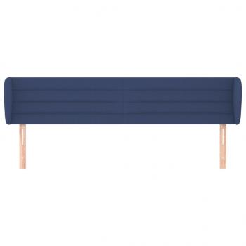 Kopfteil mit Ohren Blau 183x23x78/88 cm Stoff