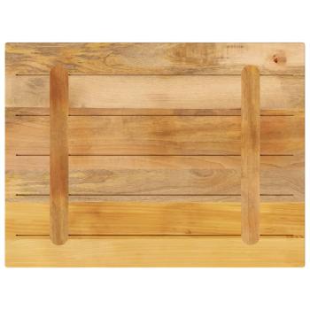 Tischplatte 80x70x3,8 cm Rechteckig Raues Massivholz Mango