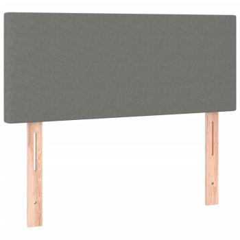 Boxspringbett mit Matratze Dunkelgrau 90x200 cm Stoff