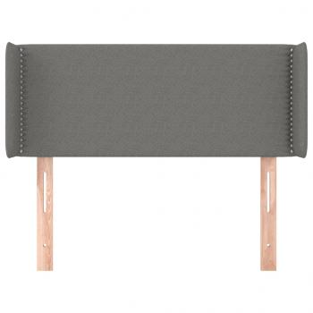 Kopfteil mit Ohren Dunkelgrau 83x16x78/88 cm Stoff