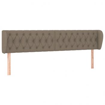Kopfteil mit Ohren Taupe 203x23x78/88 cm Stoff