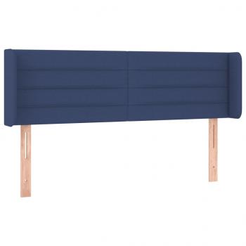 LED Kopfteil Blau 147x16x78/88 cm Stoff