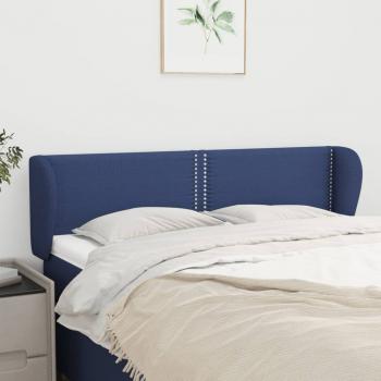 ARDEBO.de - Kopfteil mit Ohren Blau 147x23x78/88 cm Stoff