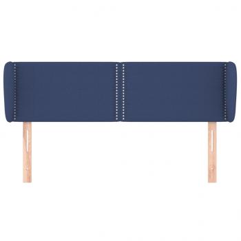Kopfteil mit Ohren Blau 147x23x78/88 cm Stoff