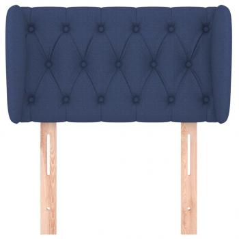 Kopfteil mit Ohren Blau 83x23x78/88 cm Stoff