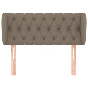 Kopfteil mit Ohren Taupe 103x23x78/88 cm Stoff