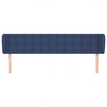 Kopfteil mit Ohren Blau 163x23x78/88 cm Stoff