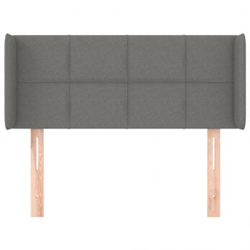 Kopfteil mit Ohren Dunkelgrau 103x16x78/88 cm Stoff
