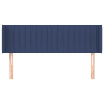 Kopfteil mit Ohren Blau 147x16x78/88 cm Stoff