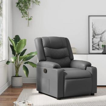 ARDEBO.de - Relaxsessel Grau Kunstleder