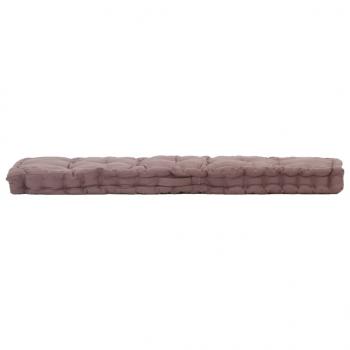 Palettenkissen Baumwolle 120×40×7 cm Taupe
