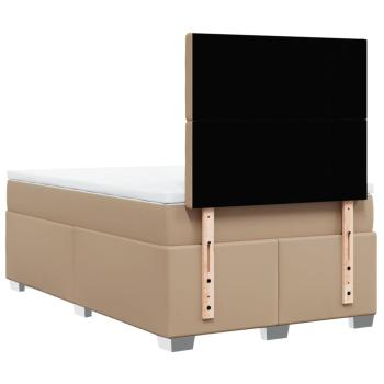 Boxspringbett Matratze Cappuccino-Braun 120x190 cm Kunstleder