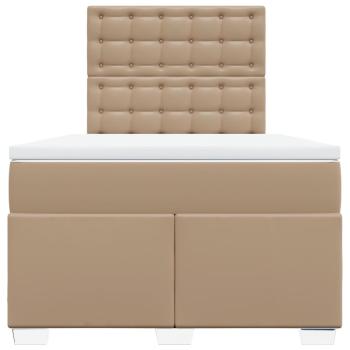 Boxspringbett Matratze Cappuccino-Braun 120x190 cm Kunstleder
