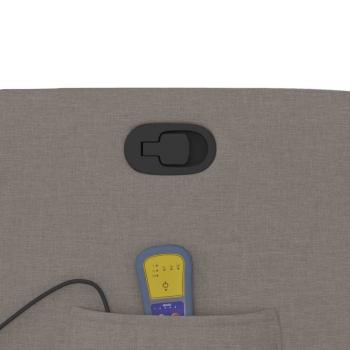 Massagesessel mit Aufstehhilfe Taupe Stoff