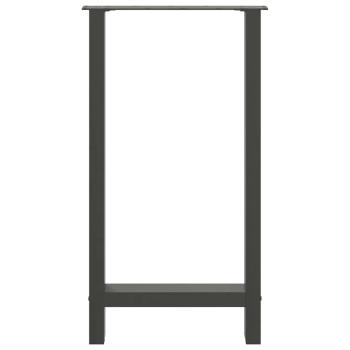 Couchtischbeine Anthrazit 2 Stk. 50x(90-91) cm Stahl