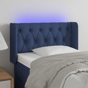 ARDEBO.de - LED Kopfteil Blau 83x16x78/88 cm Stoff