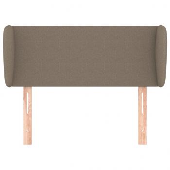 Kopfteil mit Ohren Taupe 83x23x78/88 cm Stoff