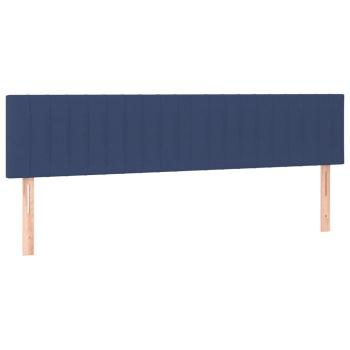 Boxspringbett mit Matratze Blau 180x200 cm Stoff