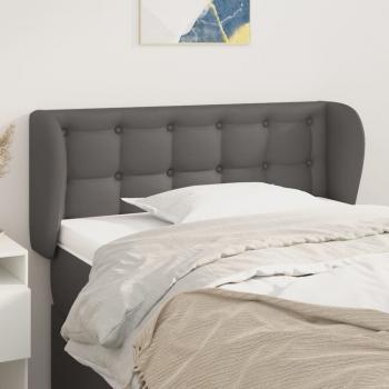 ARDEBO.de - Kopfteil mit Ohren Grau 103x23x78/88 cm Kunstleder