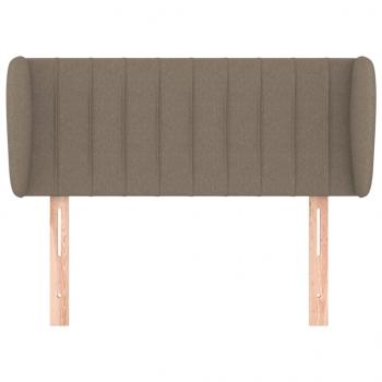 Kopfteil mit Ohren Taupe 93x23x78/88 cm Stoff