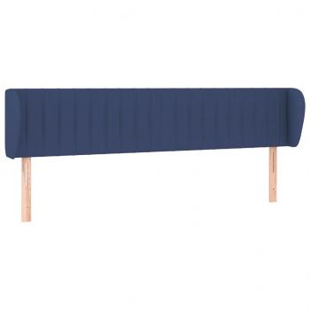 Kopfteil mit Ohren Blau 203x23x78/88 cm Stoff