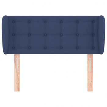 Kopfteil mit Ohren Blau 103x23x78/88 cm Stoff