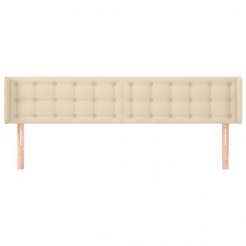 Kopfteil mit Ohren Creme 183x16x78/88 cm Stoff