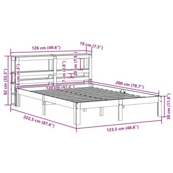 Bettgestell mit Kopfteil ohne Matratze 120x200 cm