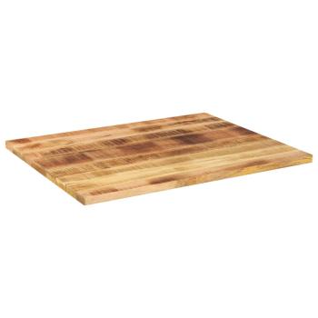 ARDEBO.de - Tischplatte 90x80x3,8 cm Rechteckig Raues Massivholz Mango