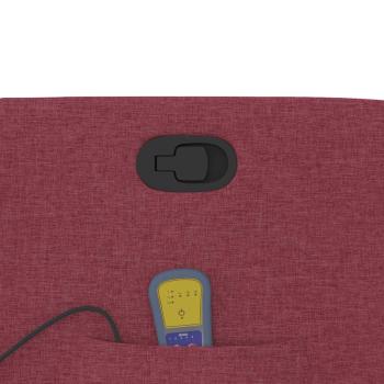 Massagesessel mit Aufstehhilfe Weinrot Stoff