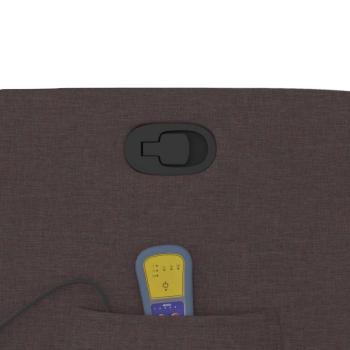 Massagesessel mit Aufstehhilfe Dunkelbraun Stoff