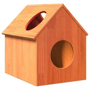 ARDEBO.de - Katzenhaus Wachsbraun 41x50x50 cm Massivholz Kiefer
