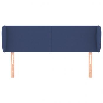 Kopfteil mit Ohren Blau 103x23x78/88 cm Stoff