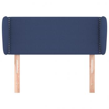 Kopfteil mit Ohren Blau 83x23x78/88 cm Stoff