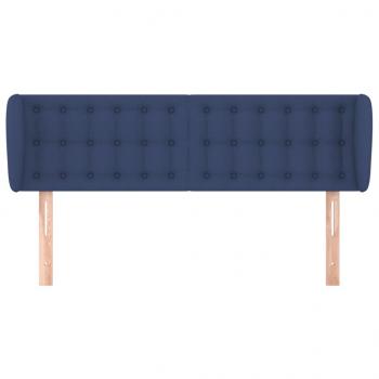 Kopfteil mit Ohren Blau 147x23x78/88 cm Stoff