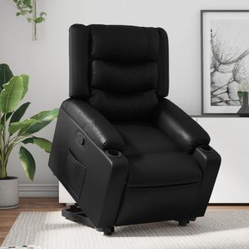 ARDEBO.de - Relaxsessel mit Aufstehhilfe Schwarz Kunstleder