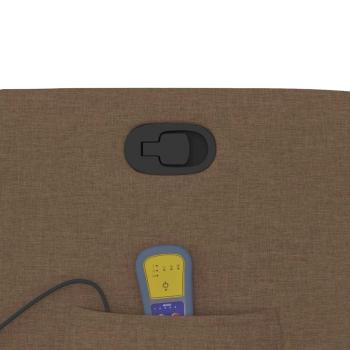 Massagesessel mit Aufstehhilfe Braun Stoff