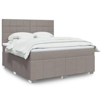 ARDEBO.de - Boxspringbett mit Matratze Taupe 180x200 cm Stoff